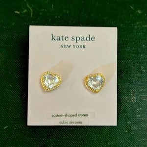 Heart shaped cubic zirconia earings